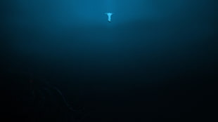 underwater, artwork, minimalism, dark HD wallpaper
