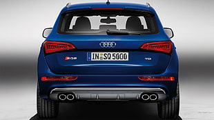 blue Audi SUV, Audi SQ5, car, blue cars