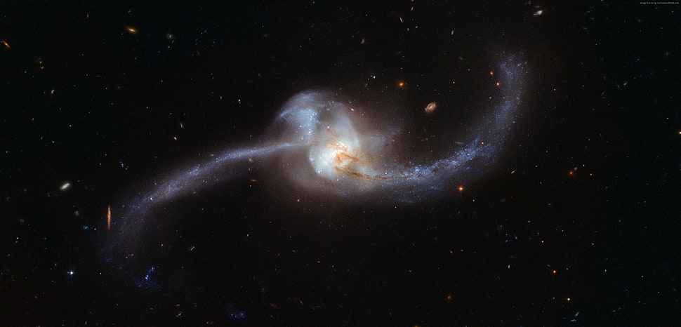 galaxy illustration, Hubble, space, galaxy HD wallpaper