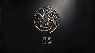 Fire Blood logo, Game of Thrones, House Targaryen, sigils HD wallpaper