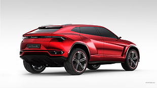 red Mercedes-Benz sedan, Lamborghini Urus, concept cars, red cars HD wallpaper