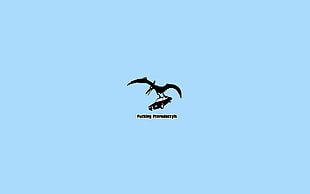 Fucking Pterodactyl logo, minimalism, text, humor, dinosaurs HD wallpaper