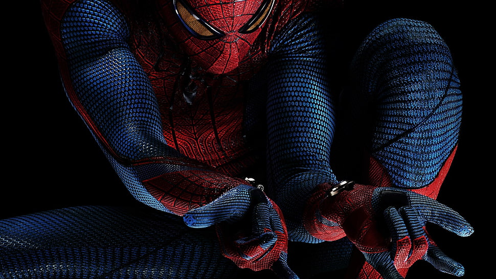 red and blue Marvel Spider-Man poster HD wallpaper
