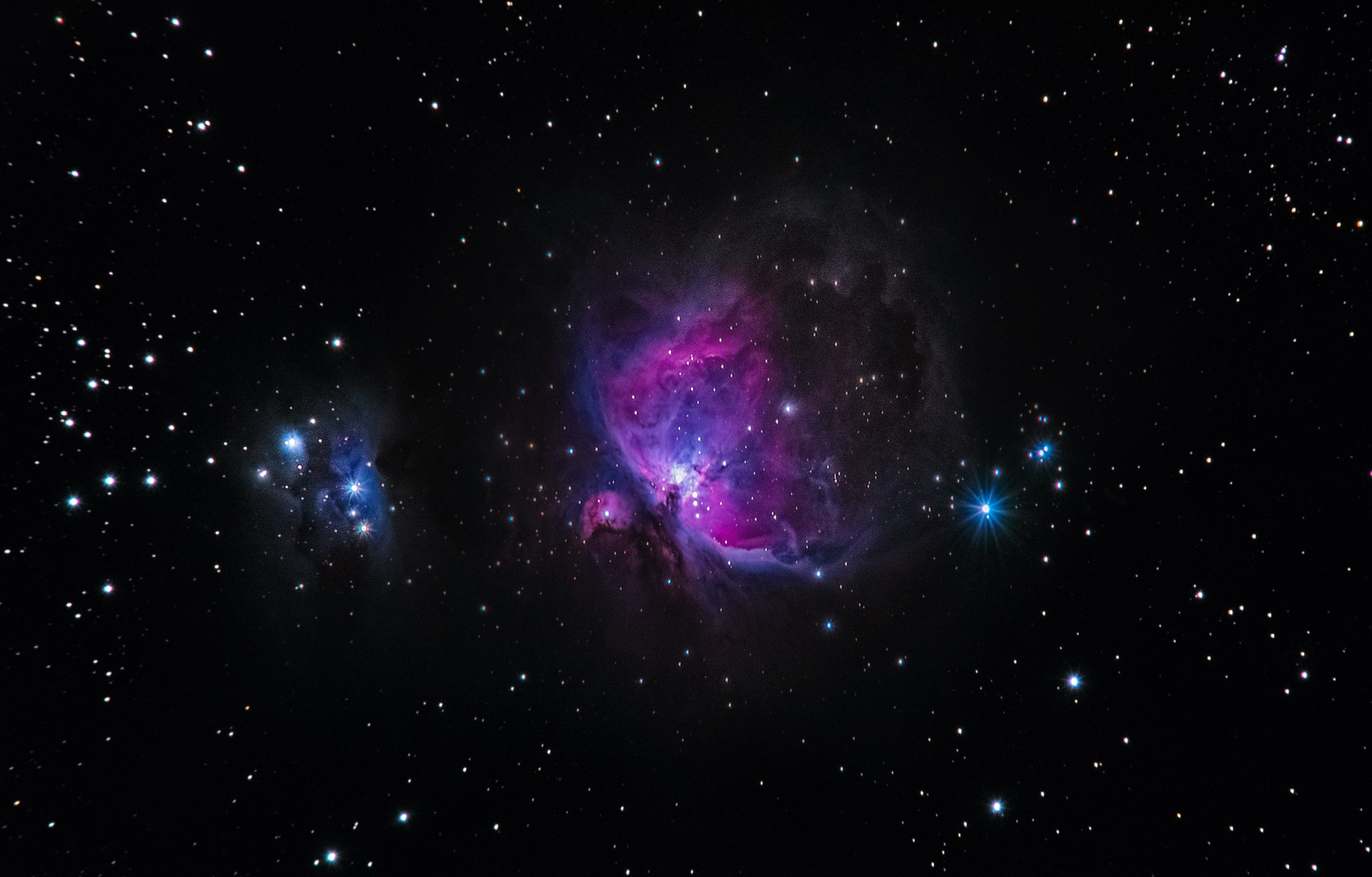 purple, blue, and black galaxy digital photo
