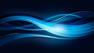 blue graphic wallpaper, wavy lines, abstract, blue HD wallpaper