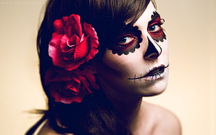 la muerte tattoo, Sugar Skull, Dia de los Muertos HD wallpaper