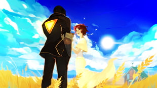 two male and female characters illustration, Transistor, Red (character), PC gaming HD wallpaper