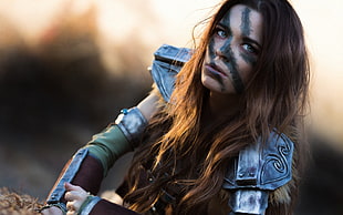 women's gray armor, Aela , cosplay, The Elder Scrolls V: Skyrim, women
