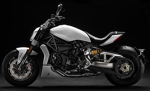 white and black chopper motorcycle HD wallpaper
