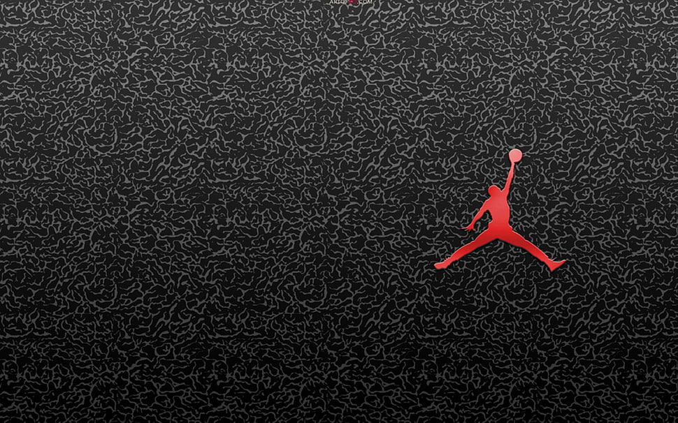 red Air Jordan logo HD wallpaper