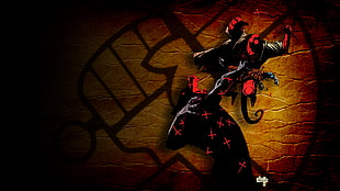 black red animal wallpaper, Hellboy, Mike Mignola, comics, Dark Horse