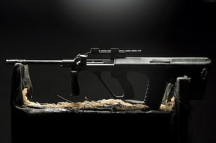 grey Steyr AUG rifle HD wallpaper