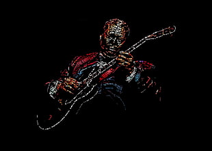 mosaic of musician with black background