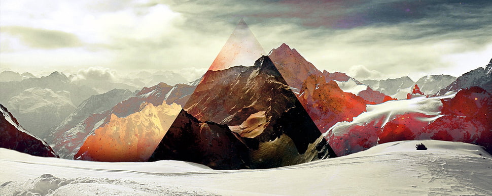snow covered mountain HD wallpaper
