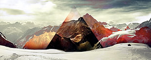 snow covered mountain HD wallpaper