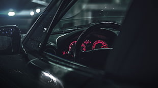 black steering wheel, vehicle, car, vehicle interiors