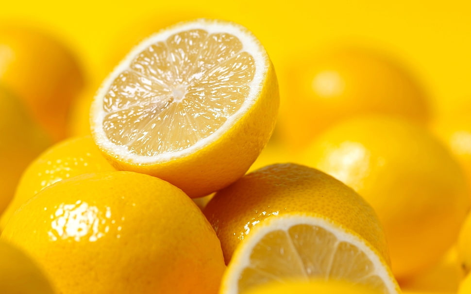 close up view slice of lemon HD wallpaper