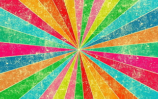 red and multicolored optical illusions, texture HD wallpaper