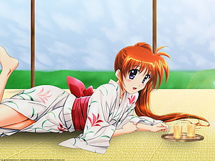 orange haired female anime character