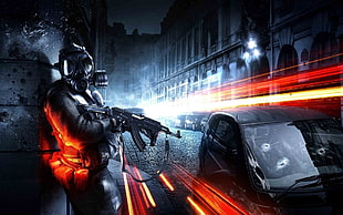 man carrying rifle digital wallpaper, Battlefield 3, Battlefield, video games
