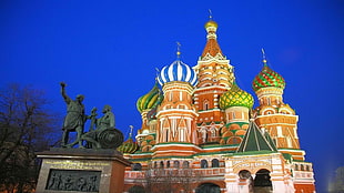 multicolored dome building, Russia, Moscow, Europe HD wallpaper
