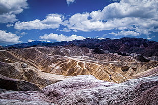 high angle view of mountain HD wallpaper