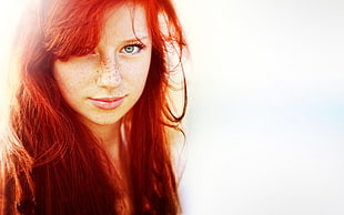 red-haired woman portrait photo