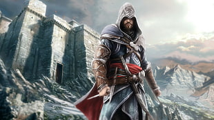 photo of Assassin's Creed standing artwork