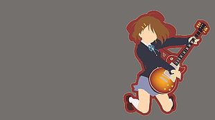 girl with guitar clipart