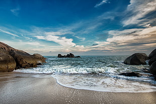 landscape photography of sea wave during day time, koh samui