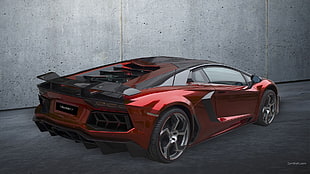 red coupe, Lamborghini Aventador, Super Car , Lamborghini, car HD wallpaper