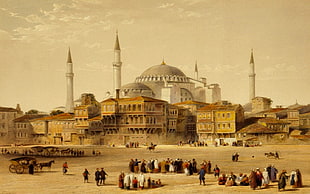Hagia Sopia illustration, Islam, Ottoman Empire, Hagia Sophia, Fossati Brothers