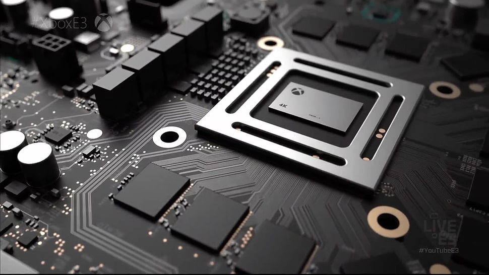 gray central processing unit, Project Scorpio, Microsoft, Xbox HD wallpaper