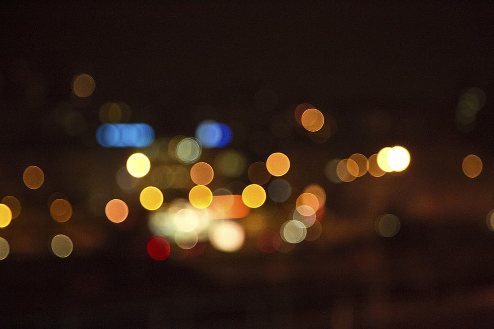 macro shot of City lighting HD wallpaper
