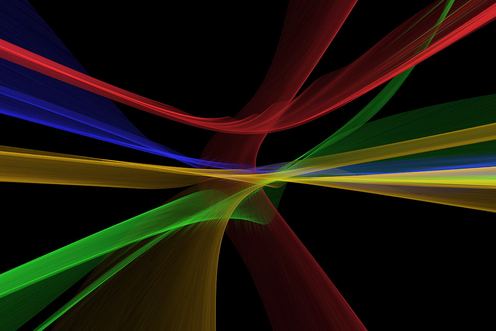 black and multicolored 3D art digital wallpaper HD wallpaper