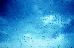 nimbus clouds, rain, sky, water on glass HD wallpaper