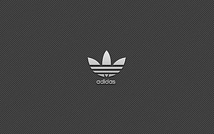 white Adidas clover logo HD wallpaper