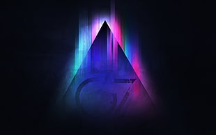 triangle OZ logo, digital art, abstract, shapes, artwork