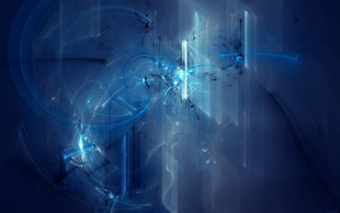 blue abstract wallpaper, abstract HD wallpaper