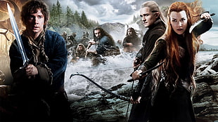 The Hobbit digital wallpaper, The Hobbit, movies, Tauriel, Bilbo Baggins