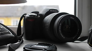 black DSLR camera, camera, Nikon