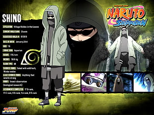 Naruto Shippuden Shino digital wallpaper
