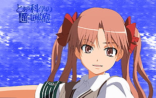 girl wearing white and brown school uniform anime girl character HD wallpaper
