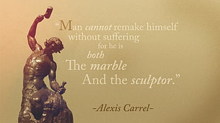 Man cannot remake himself without suffering quote HD wallpaper