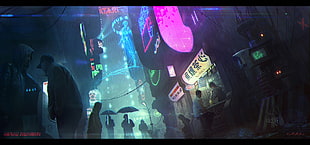 people in front of store digital wallpaper HD wallpaper