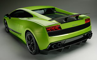 green sports car, car, green cars, Lamborghini Gallardo Superleggera LP570, Lamborghini HD wallpaper