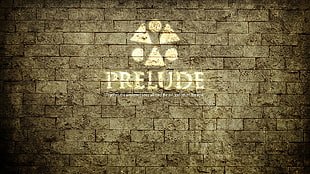 gray concrete wall with Prelude text illustration