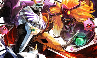 two monster cartoon characters digital wallpaper, Digimon Adventure, Digimon HD wallpaper