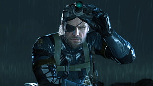 bearded man illustration, Metal Gear Solid V: Ground Zeroes, Big Boss, video games, Metal Gear Solid  HD wallpaper