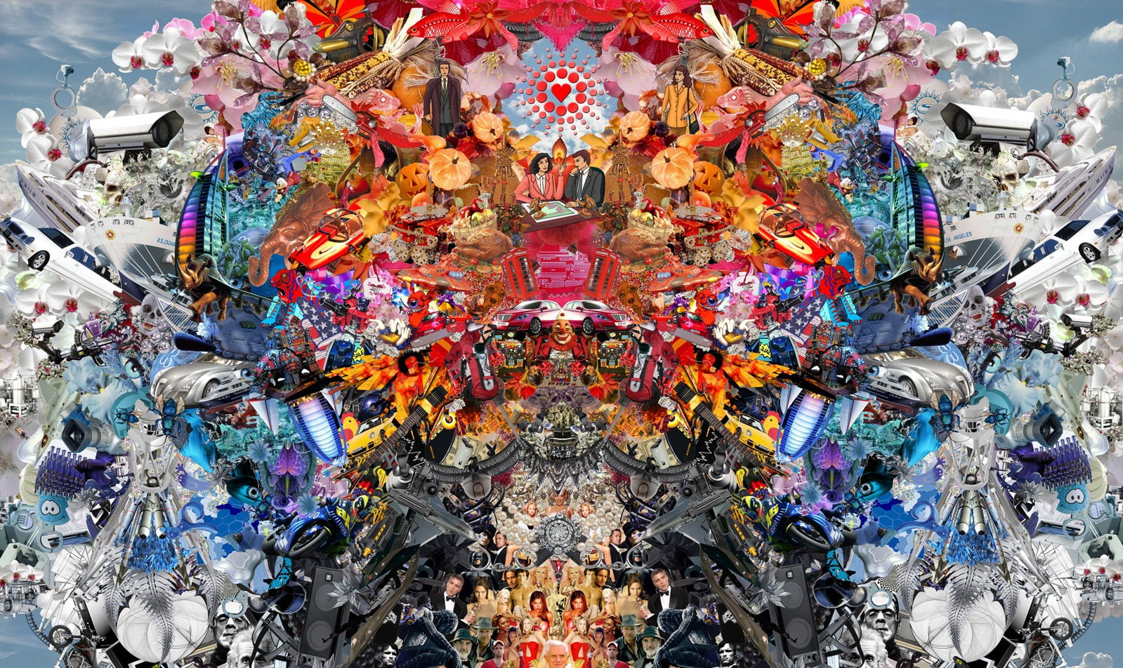 symmetry, digital art, colorful
